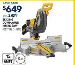 RONA DEWALT SLIDING COMPOUND MITRE SAW offer