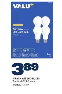 RONA 4-PACK A19 LED BULBS offer