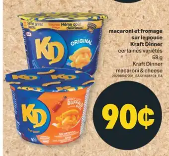 L'Intermarché MACARONI ET FROMAGE SUR LE POUCE KRAFT DINNER, 56 8 offer