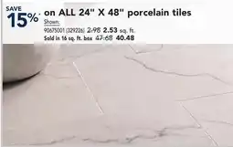 RONA 24 X 48 porcelain tiles offer