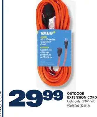 RONA VALU+ OUTDOOR EXTENSION CORD offer