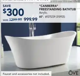 RONA OVE DECORS CANBERRA FREESTANDING BATHTUB offer