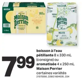 L'Intermarché BOISSON À L'EAU PÉTILLANTE, 8 X 330 ML OU AROMATISÉE, 4 X 250 ML MAISON PERRIER offer