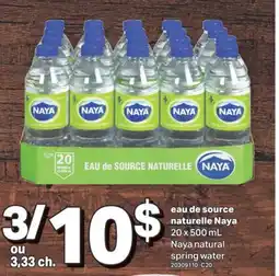 L'Intermarché EAU DE SOURCE NATURELLE, 20 x 500 mL offer