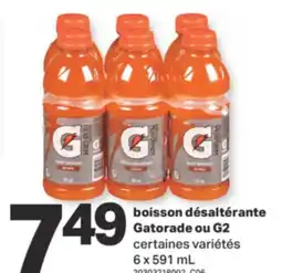 L'Intermarché BOISSON DÉSALTÉRANTE GATORADE OU G2, 6 x 591 mL offer