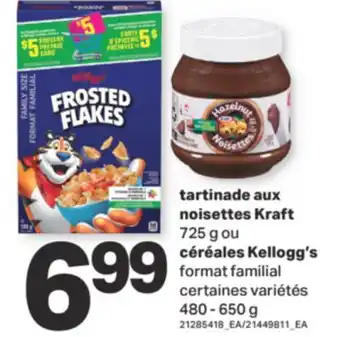 L'Intermarché TARTINADE AUX NOISETTES KRAFT, 725 G OU CÉRÉALES KELLOGG'S, 480 - 650 G offer