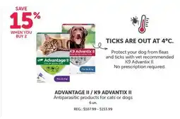 Mondou ADVANTAGE II / K9 ADVANTIX II Antiparasitic products for cats or dogs offer