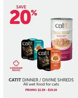 Mondou CATIT DINNER / DIVINE SHREDS All wet food for cats offer