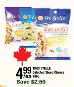 Arz Fine Foods Tres stelle selected shred cheese offer