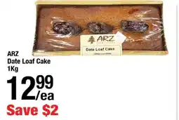 Arz Fine Foods Arz date loaf cake offer