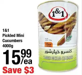 Arz Fine Foods 1 & 1 Pickled Mini Cucumbers offer