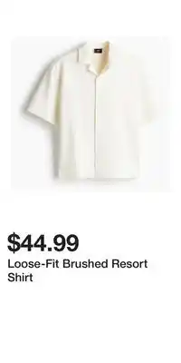 H&M Loose-Fit Brushed Resort Shirt offer