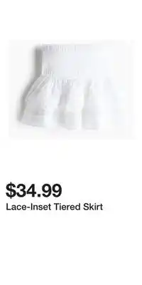 H&M Lace-Inset Tiered Skirt offer