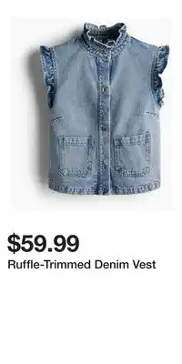 H&M Ruffle-Trimmed Denim Vest offer