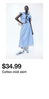 H&M Cotton midi skirt offer