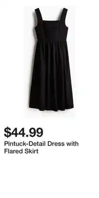 H&M Pintuck-Detail Dress with Flared Skirt offer