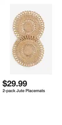 H&M 2-pack Jute Placemats offer