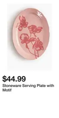 H&M Stoneware Serving Plate with Motif offer