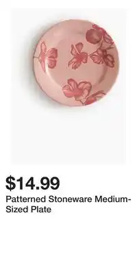 H&M Patterned Stoneware Medium-Sized Plate offer