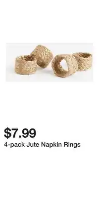 H&M 4-pack Jute Napkin Rings offer