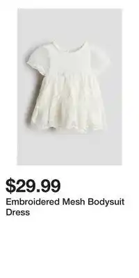 H&M Embroidered Mesh Bodysuit Dress offer