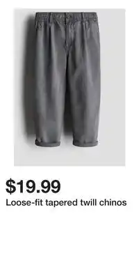 H&M Loose-fit tapered twill chinos offer