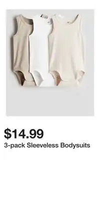 H&M 3-pack Sleeveless Bodysuits offer