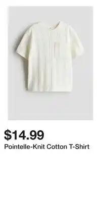 H&M Pointelle-Knit Cotton T-Shirt offer