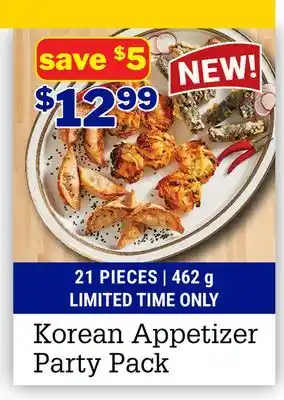 M & M Food Market Korean Appetizer Party Pack offer