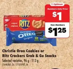 No Frills Christie Oreo Cookies or Ritz Crackers Grab & Go Snacks offer