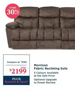 La Z Boy Morrison Fabric Reclining Sofa offer