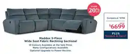 La Z Boy Maddox 5-Piece Wide Seat Fabric Reclining Sectional offer