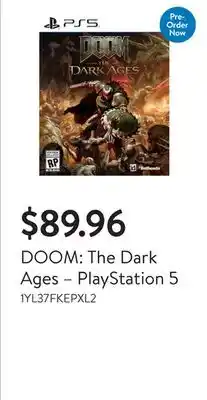 Walmart DOOM: The Dark Ages – PlayStation 5 offer