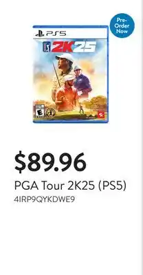 Walmart PGA Tour 2K25 (PS5) offer