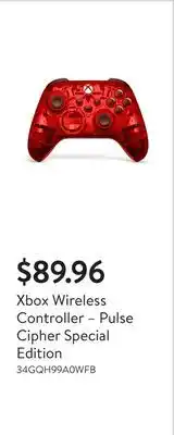 Walmart Xbox Wireless Controller – Pulse Cipher Special Edition offer