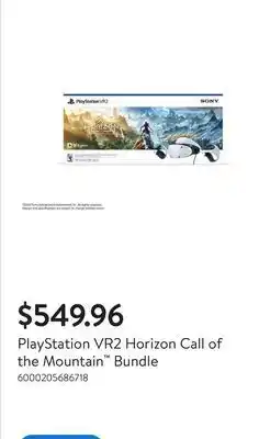 Walmart PlayStation VR2 Horizon Call of the Mountain Bundle offer