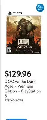 Walmart DOOM: The Dark Ages – Premium Edition – PlayStation 5 offer