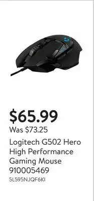 Walmart Logitech G502 Hero High Performance Gaming Mouse 910005469 offer