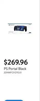 Walmart PS Portal Black offer