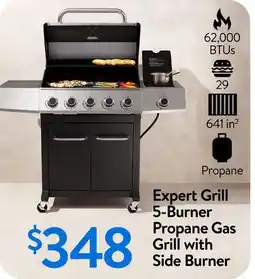 Walmart Expert Grill 5-Burner Propane Gas Grill with Side Burner offer