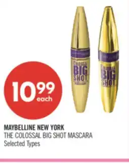 Shoppers Drug Mart MAYBELLINE NEW YORK THE COLOSSAL BIG SHOT MASCARA offer