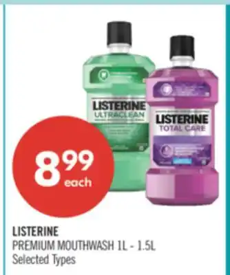 Shoppers Drug Mart LISTERINE PREMIUM MOUTHWASH offer