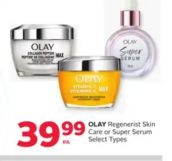 Rexall OLAY Regenerist Skin Care or Super Serum offer