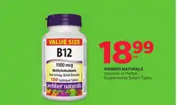 Rexall WEBBER NATURALS Vitamins or Herbal Supplements offer