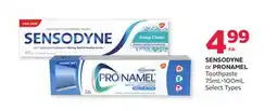 Rexall SENSODYNE or PRONAMEL Toothpaste 75mL-100mL offer