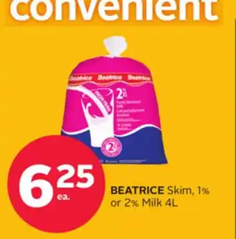 Rexall BEATRICE Skim, 1% or 2% Milk offer