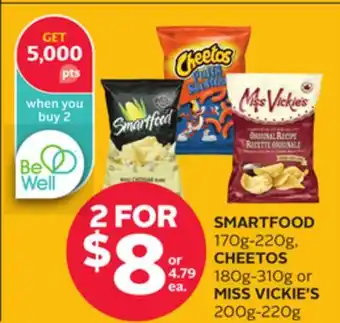 Rexall SMARTFOOD 170g-220g, CHEETOS 180g-310g or MISS VICKIE'S 200g-220g offer