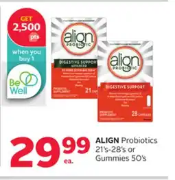 Rexall ALIGN Probiotics 21' s-28' s or Gummies 50' s offer