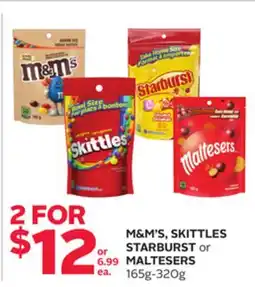 Rexall M&M'S, SKITTLES STARBURST or MALTESERS offer