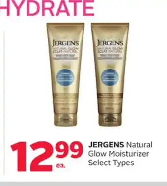 Rexall JERGENS Natural Glow Moisturizer offer